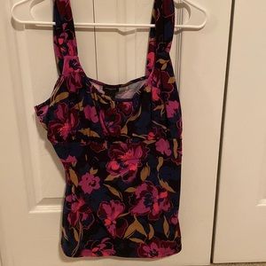 Ann Taylor size L Navy/multi Cotton Tank